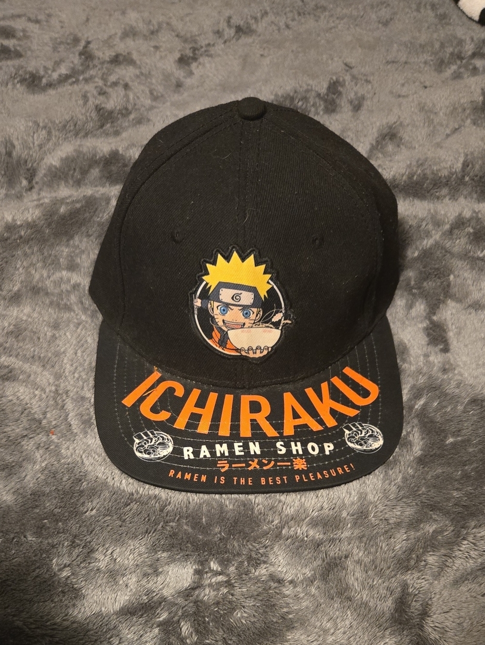 Naruto Ichiraku Ramen Black Snapback Cap